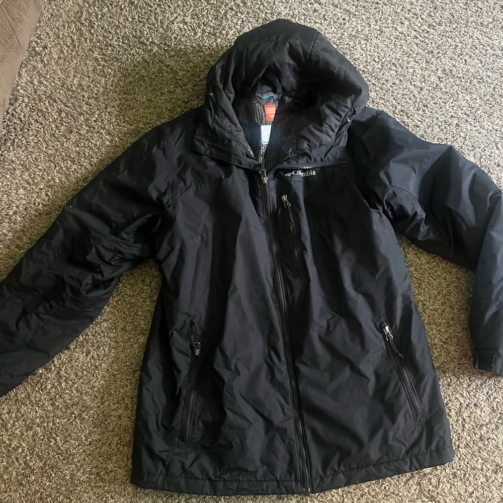 Columbia Black Hooded Winter Jacket